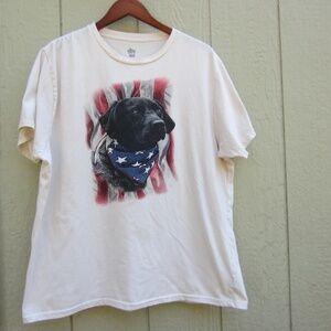 Mens Graphic T-Shirt Plus size 2XL Americana USA 4th of July Dog Comfort Patriot